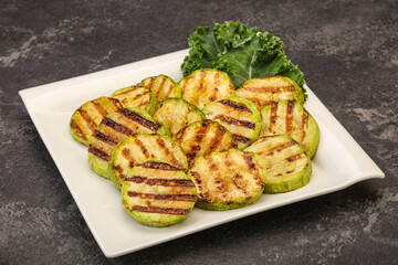 Vegan cuisine Grilled zucchini slices