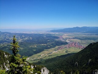 View from top of the mountain during summer