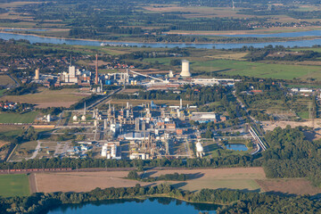Industrial Park Solvay Rheinberg in the Lower Rhine Region of Germany