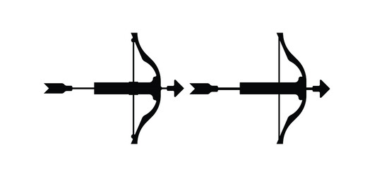 Crossbow with arrows vector