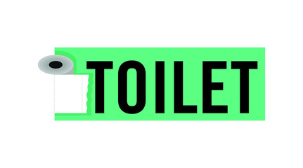 Toilet, Wc, Toilet paper vector banner, design use for bathroom and toilets