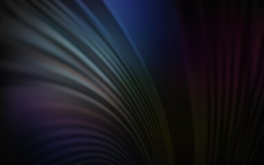 Dark BLUE vector background with wry lines. Shining colorful illustration in simple style. A completely new template for your design.