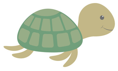 Happy green sea turtle, 
