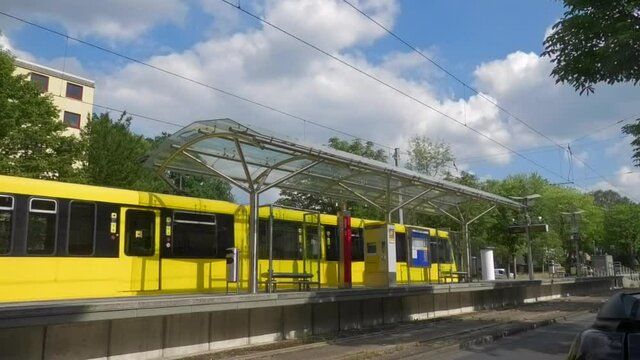 Endstation Margarethenh&ouml;he der Stra&szlig;enbahn in der Stadt Essen, Deutsschland.  20.06.2020 Foto von Brigitte Jankord