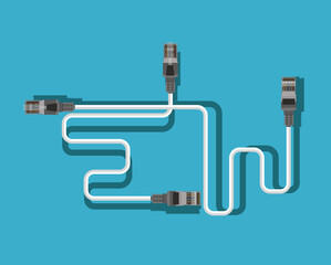 LAN wire, network cable Computer cable 