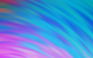Light Pink, Blue vector layout with bent lines. Colorful abstract illustration with gradient lines. The best colorful design for your business.