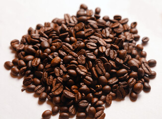 coffee beans on a white background