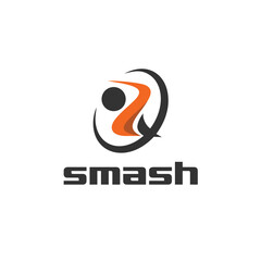 abstract logo design for smash