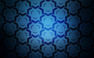 Dark BLUE vector template with curved lines. Glitter abstract illustration with wry lines. Abstract style for your business design.