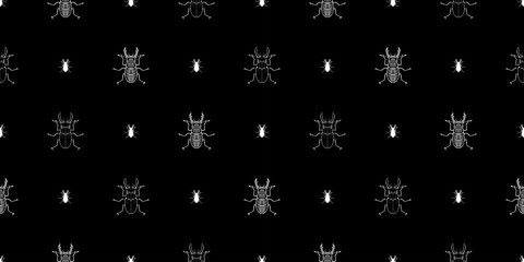 Stag-beetle graphic line pattern