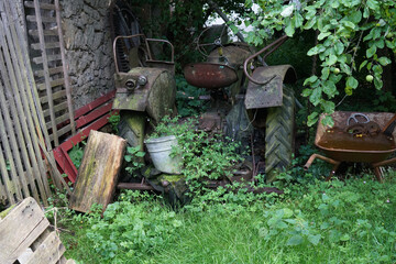 Abandoned place in summer photographed with natural light