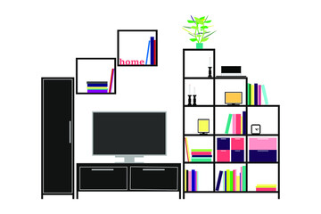 abstract tv wall illustration