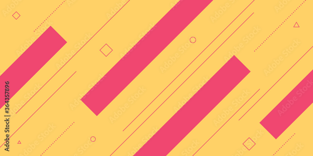 Wall mural abstract modern background with elements of diagonal lines, liquid, memphis and colorful.