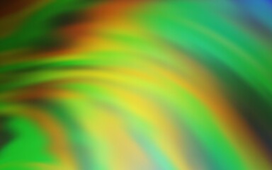 Light Green, Yellow vector template with curved lines. Geometric illustration in abstract style with gradient.  Brand new design for your ads, poster, banner.