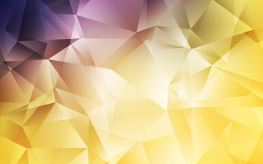 Light Pink, Yellow vector abstract mosaic background. A completely new color illustration in a polygonal style. A new texture for your web site.