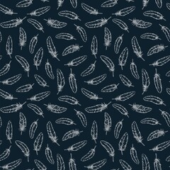 Feather seamless pattern