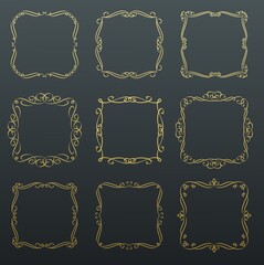 Flourishes vintage frames set.