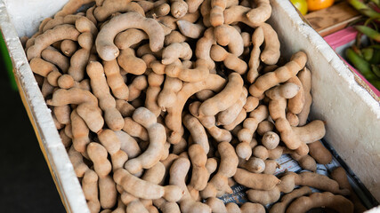 .exotic fruits of Asia - Tamarind. Tamarind in cooking and healthy nutrition in the world