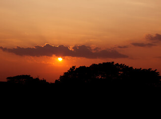 Sunset beautiful sky nature composition