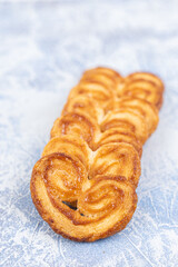 Pastry in Heart shape with copy space