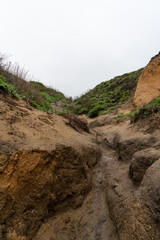 Cloudy day at Dunes Beach, Half moon bay state beach.