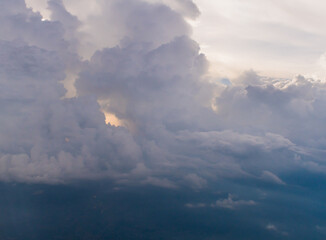 Fototapeta na wymiar Layers of beautiful cloud formations