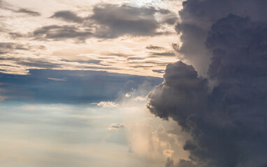 Beautiful layers of clouds .