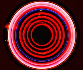 Abstract red, pink and blue circles