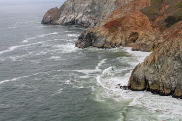 Foggy day at Devil's slide, pedro point, pacifica.