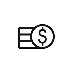 coin cash icon vector