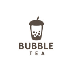 Bubble tea logo icon design element