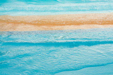 swimming pool blue water at summer