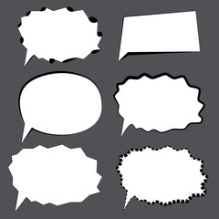 Callout Shapes Speech Bubbles stylized vector. Eps 10