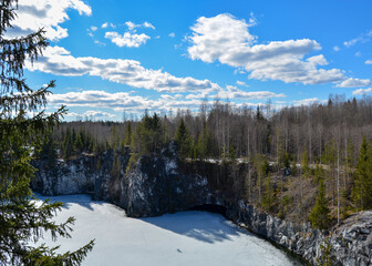Marble Canyon in northern Russia