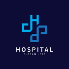 Health logo with initial letter H P, P H,H P logo designs concept. Medical health-care logo designs template.