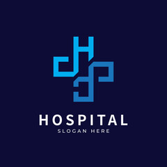 Fototapeta premium Health logo with initial letter H C, CH,H C logo designs concept. Medical health-care logo designs template.