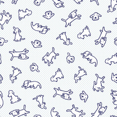 Simple and cute dog seamless pattern,