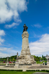 Fototapeta na wymiar 0000345 Marquis of Pombal Square and statue - Lisbon, Portugal 2585