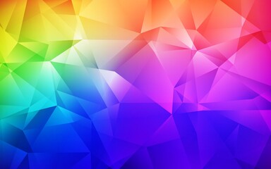 Dark Multicolor vector gradient triangles template. Modern abstract illustration with triangles. Best triangular design for your business.