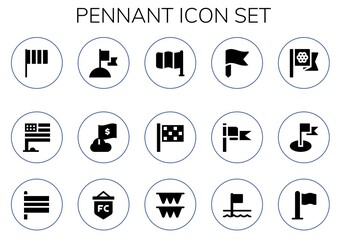 pennant icon set