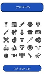cooking icon set