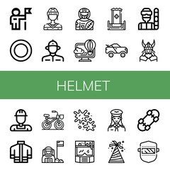 Fototapeta premium Set of helmet icons