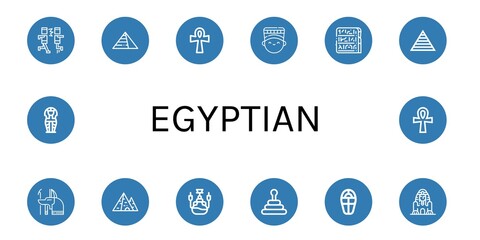 egyptian icon set