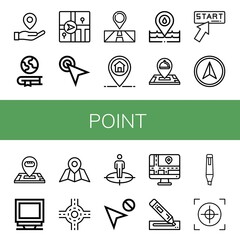 point icon set