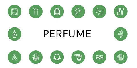 perfume icon set