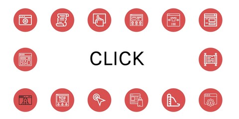 Set of click icons
