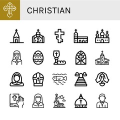 Fototapeta na wymiar christian icon set