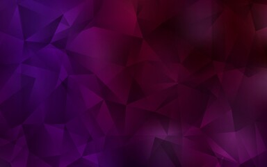 Fototapeta premium Dark Purple vector gradient triangles texture. Creative illustration in halftone style with triangles. New template for your brand book.