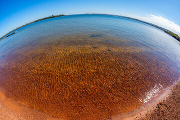 Freshwater at Paranoa lake, Brasilia, DF, Brazil on June 13, 2016.