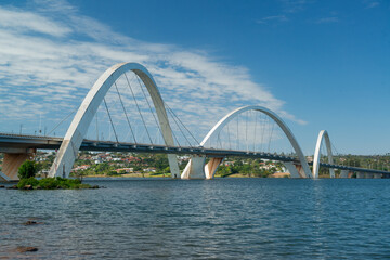 Fototapeta na wymiar Brasilia, DF, Brazil on June 13, 2016. Juscelino Kubitschek Bridge.